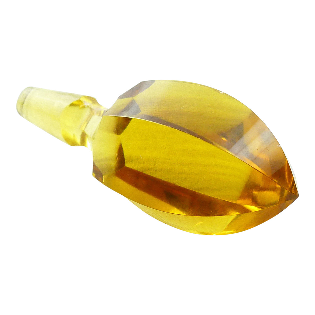 Vintage Amber Art Deco Crystal Decanter