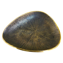 Engraved Mid-Century Brass Bowl