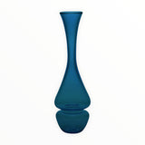 Large "Groove Curved Bottle" Vase  Dark Silver Teal by Furthur Design