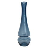 Large "Groove Curved Bottle" Vase in Steel Blue by Furthur Design