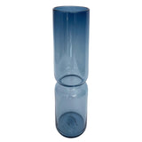 "Groove" Cylinder Large Vase in dark steel blue by Furthur Design