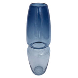 "Groove" Pod Medium Vase in steel blue by Furthur Design