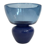 Small "Groove Bowl" in Steel Blue & Midnight Blue Opal by Furthur Design