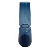 "Groove" Tapered Cylinder Large Vase in dark steel blue by Furthur Design