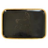 Mid-Century "Horse" Brass Tray by Hagenauer
