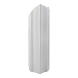 XL Modernist White Ribbed Bisque Vase by Manfred Frey