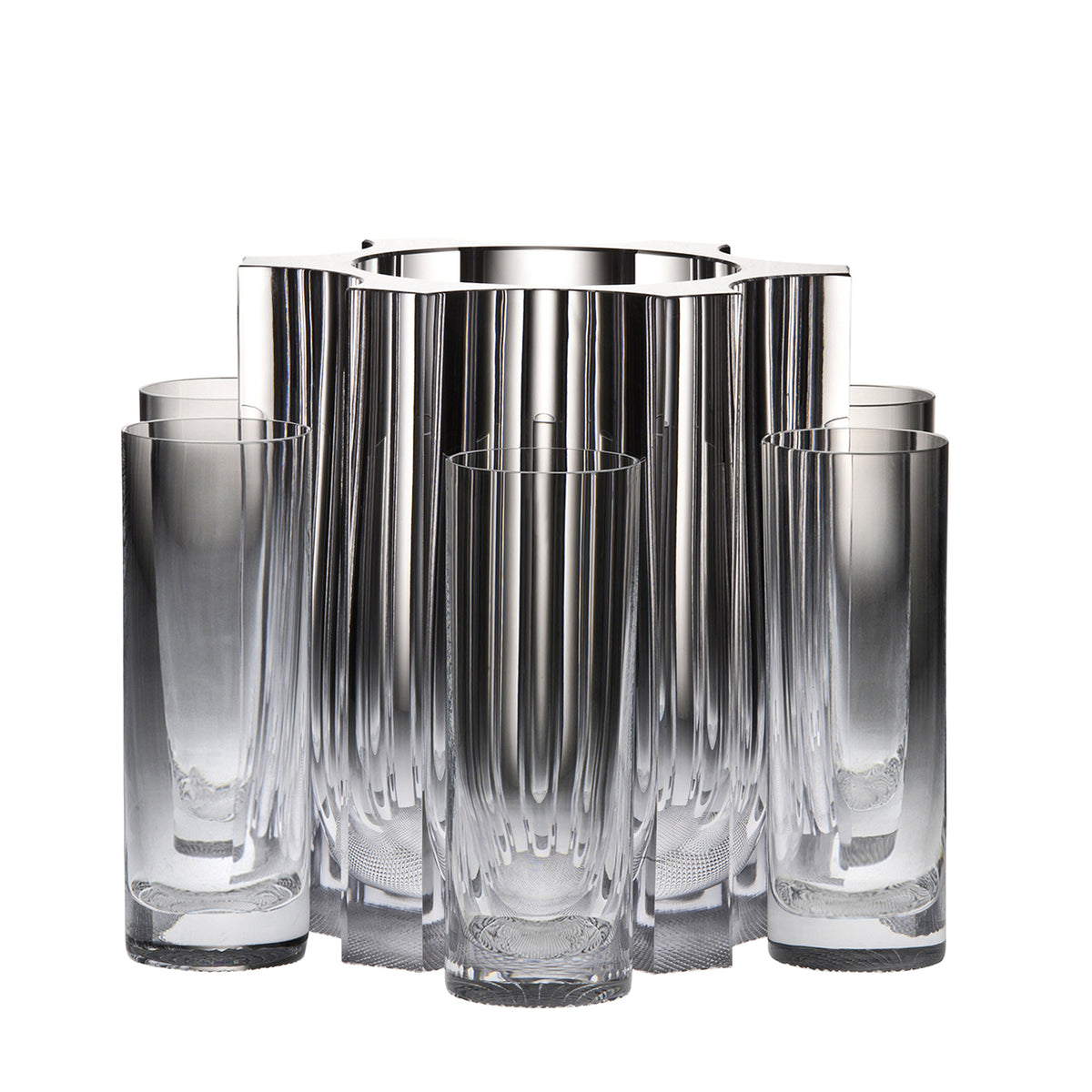 "Loos" Champagne Cooler & "Feingespritzer" Glassess by Adolf Loos & Hubmann & Vass