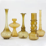 Olive Cylinder Mid-Century Modern Lauscha Vase