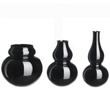 "Calabash" Flower Vase 3 in Black by Sebastian Menschhorn