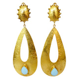 "Rock Candy" Turquoise Teardrop Earrings by Michelle Nussbaumer
