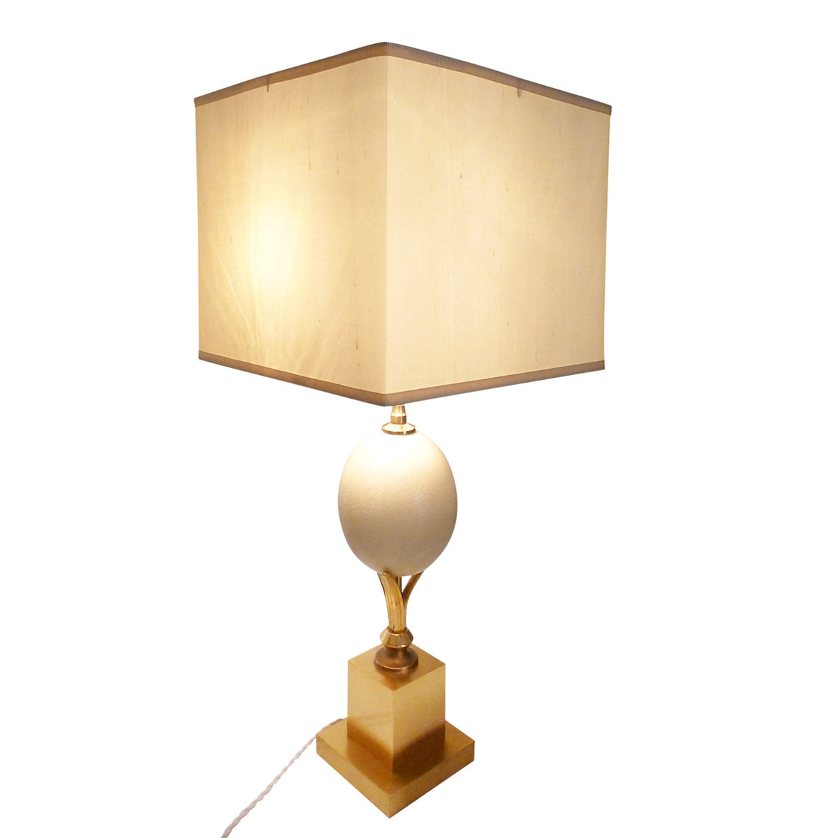 Vintage Ostrich Egg Table Lamp by La Maison Charles
