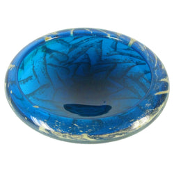 Maltese Blue Mouth-blown Glass Bowl