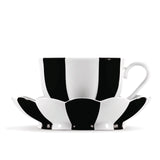"Melon” Mocha Cup with Saucer by Josef Hoffmann Black & Gold