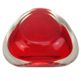 Red Sommerso Murano Glass Bowl
