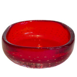 Red Murano Glass Bowl attributed to Carlo Scarpa