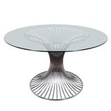 Modernist Chrome Dining Table by Gastone Rinaldi