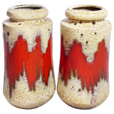 Collection of German Modernist Vases with Flow Glaze