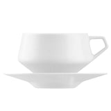 "Shortcut" Tea Cup & Saucer White by Thomas Feichtner
