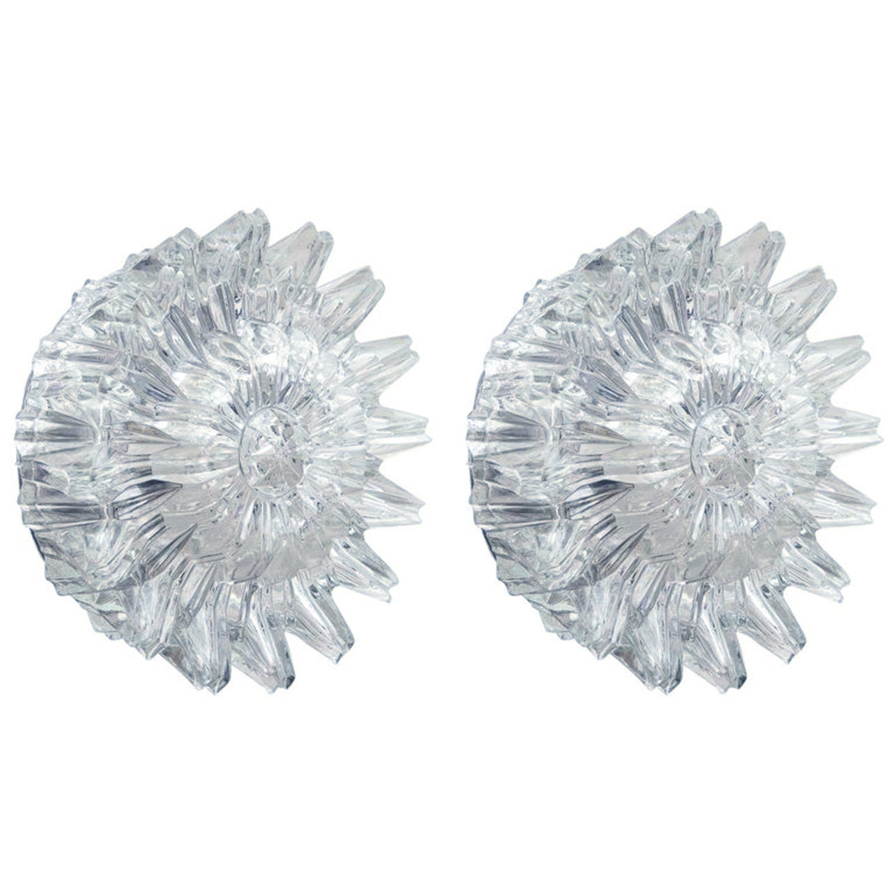 Pair of Mid-Century "Starburst" Glass Sconces