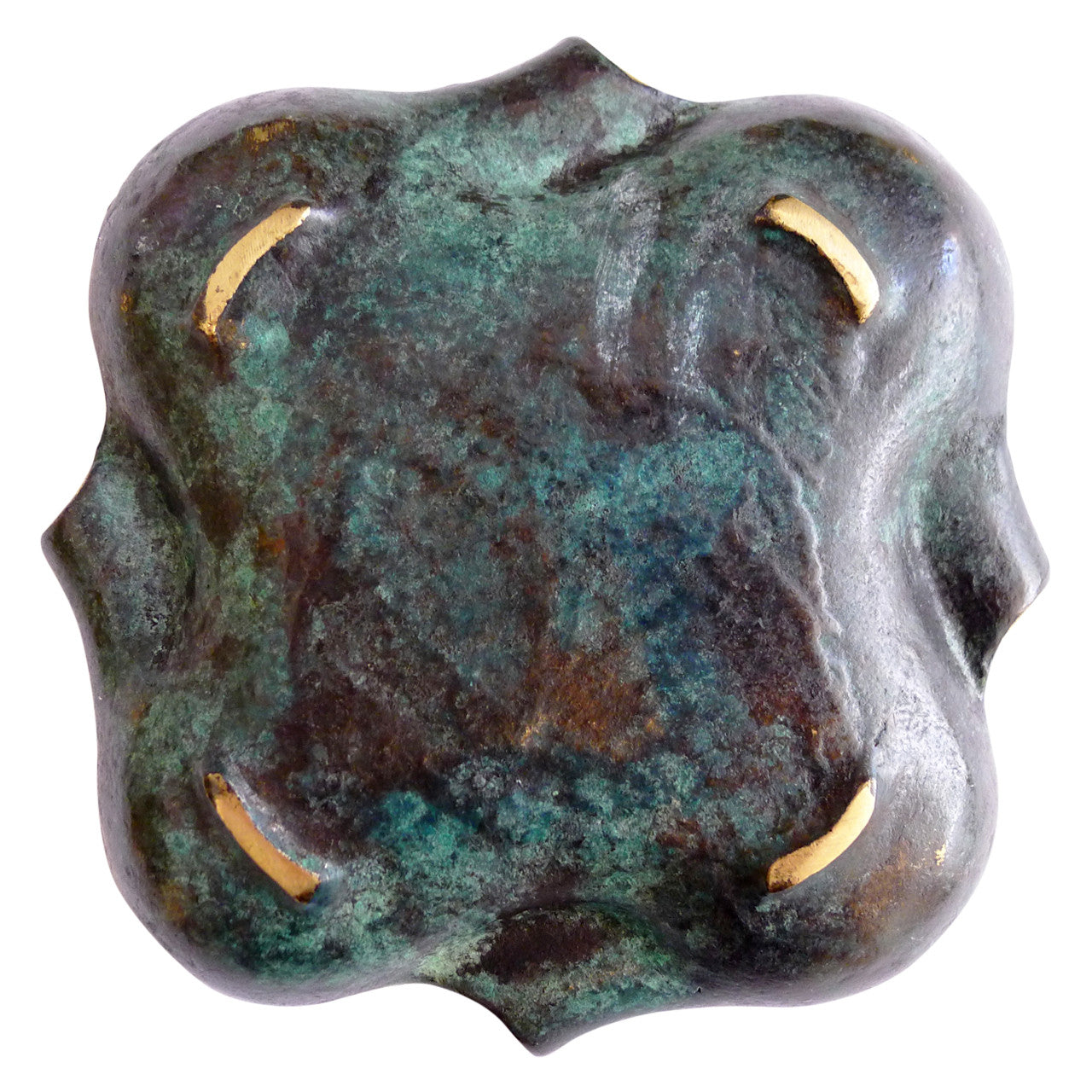Mid-Century Patinated Windmill Brass Ashtray